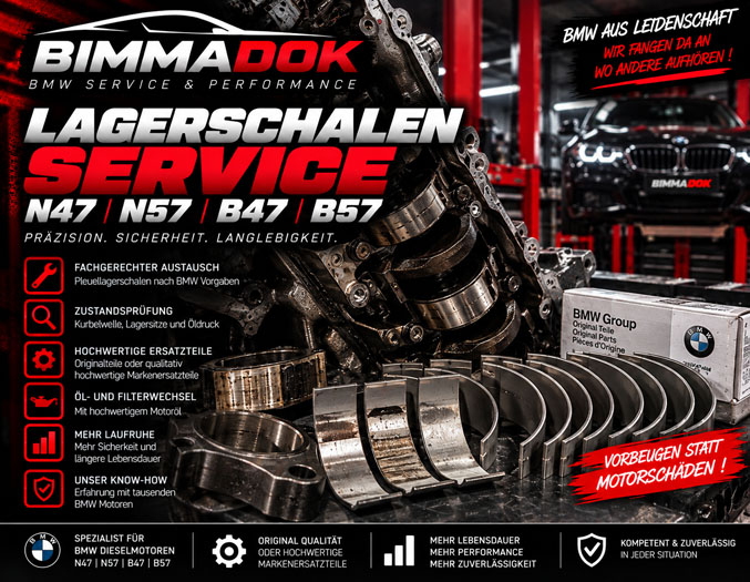BMW Pleuellagerschalen Service N47 N57 B47 B57 bei BIMMA DOK