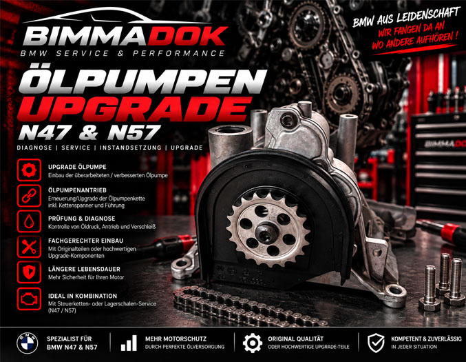 BMW N47 und N57 Ölpumpen Upgrade bei BIMMA DOK