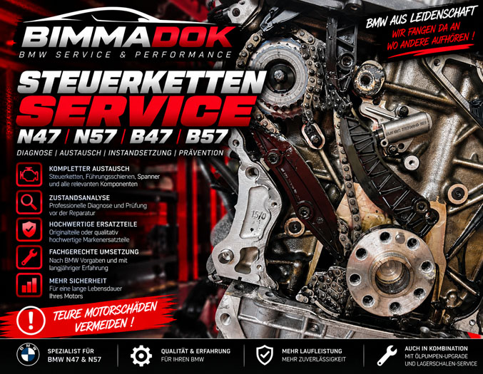 BMW Steuerketten-Service für N47 N57 B47 und B57 bei BIMMA DOK